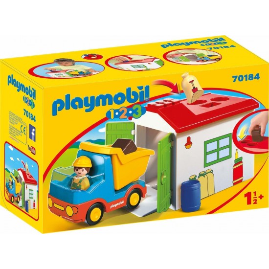 Playmobil 123 Truck With Sorting Garage 70184