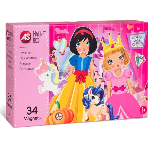 As Company Magnet Box Εκπαιδευτικό Παιχνίδι Πριγκίπισσες Dress Up 34 Μαγνήτες (1029-64038)