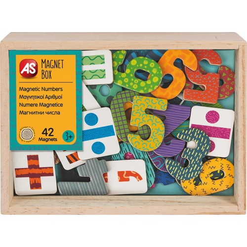 AS Μαγνητικό Παιχνίδι Magnet Box Wooden Numbers (1029-64051)