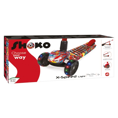 AS Πατίνι Shoko Scooter Twist and Roll Xspeed Light Με Φώς (5004-50509)