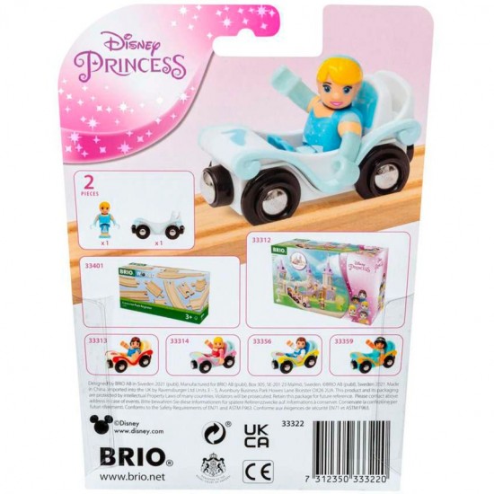 BRIO Disney Princess Cinderella με βαγόνι, όχημα παιχνίδι (63332200)
