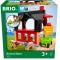 Αχυρώνας ζώων BRIO World με βαγόνι και σανό, κτίριο παιχνίδι (63601200)