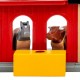 Αχυρώνας ζώων BRIO World με βαγόνι και σανό, κτίριο παιχνίδι (63601200)
