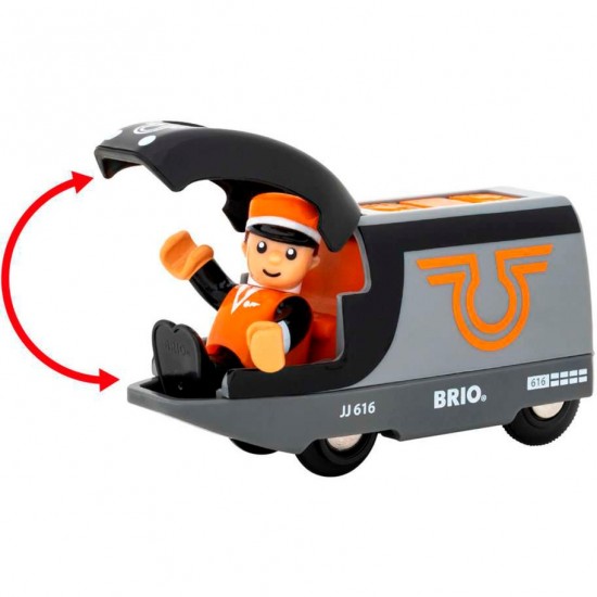 BRIO World πορτοκαλί-μαύρο επιβατικό τρένο (63604700)