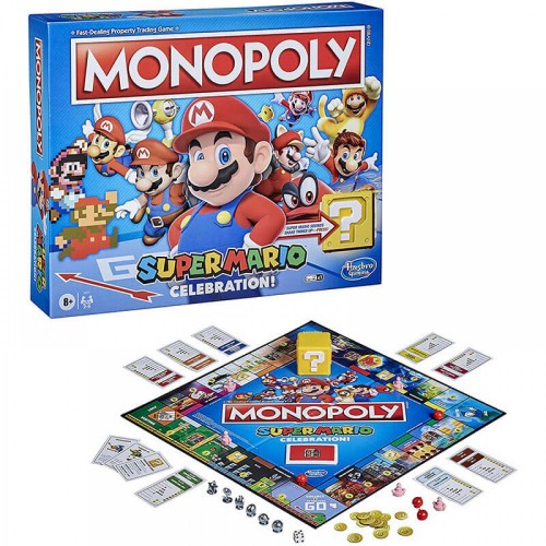 Hasbro Monopoly Super Mario Celebration Edition με Λαμπάδα (E9517)