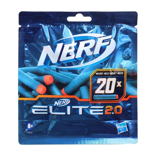 Hasbro Nerf Elite 2.0 20Er Dart Refill Pack - Περιέχει 20 Darts Nerf Elite 2.0 (F0040)