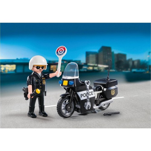 Playmobil CITY ACTION Βαλιτσάκι Αστυνόμος με μοτοσικλέτα (5648)