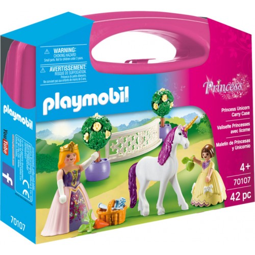 Playmobil Princess Maxi Βαλιτσάκι Πριγκίπισσες με μονόκερο (70107)