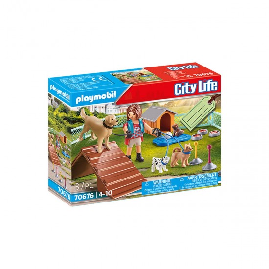 Playmobil City Life Gift Set Εκπαιδεύτρια σκύλων (70676)