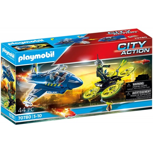 Playmobil City Action Καταδίωξη drone από αστυνομικό τζετ (70780)