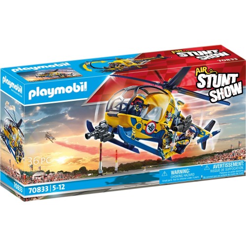 Playmobil Air Stunt Show Ελικόπτερο με Κινηματογραφικό Συνεργείο (70833)