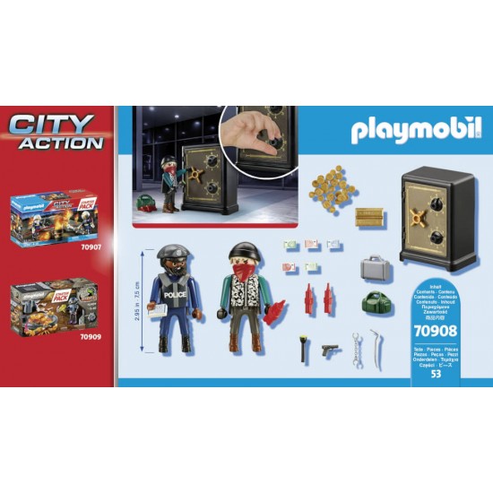 Playmobil City Action Starter Pack Σύλληψη διαρρήκτη χρηματοκιβωτίου (70908)