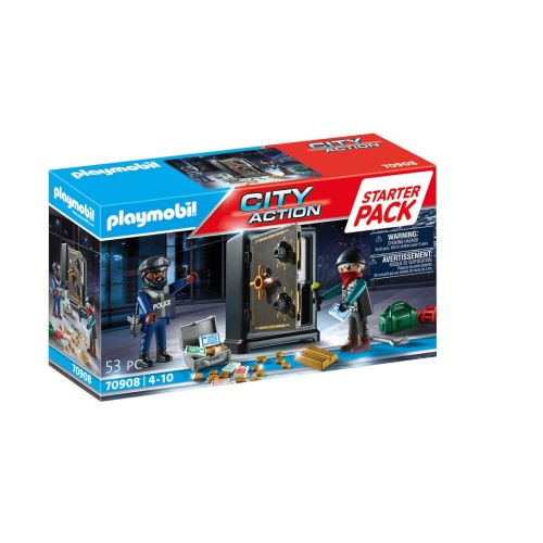 Playmobil City Action Starter Pack Σύλληψη διαρρήκτη χρηματοκιβωτίου (70908)