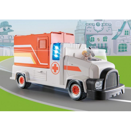 Playmobil Duck On Call Ασθενοφόρο (70913)