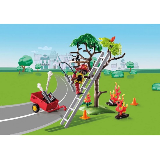 Playmobil Duck On Call Επιχείρηση Πυροσβεστικής: Διάσωση γάτας! (70917)