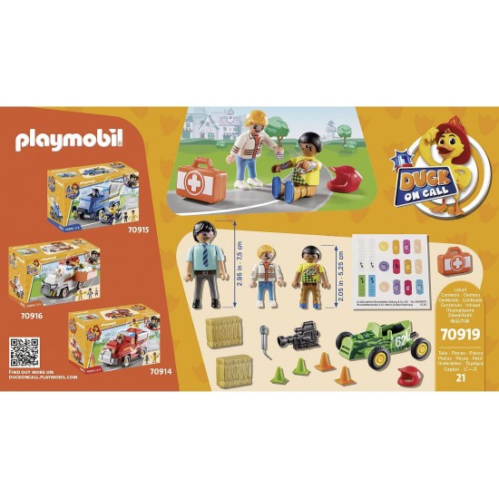 Playmobil Duck On Call Επιχείρηση Διάσωσης: Βοηθήστε τον οδηγό αγώνων! (70919)