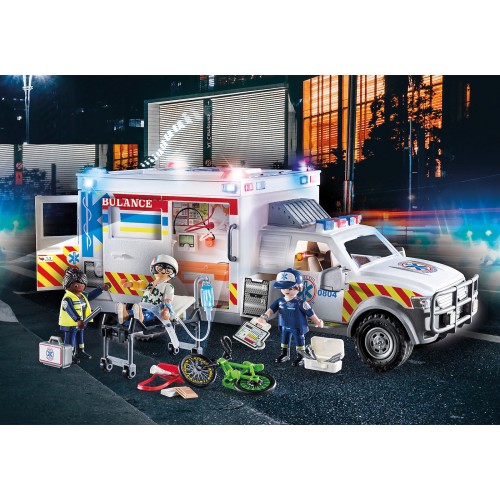 Playmobil City Action US Ambulance: Όχημα Πρώτων Βοηθειών (70936)