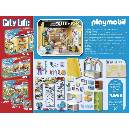Playmobil City Life Μοντέρνο εφηβικό δωμάτιο (70988)