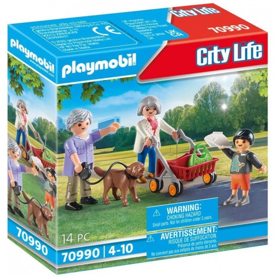 Playmobil City Life Παππούς και γιαγιά με εγγονάκι (70990)