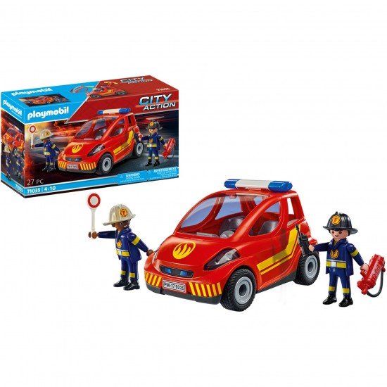 Playmobil City Action Μικρό όχημα Πυροσβεστικής με πυροσβέστες (71035)