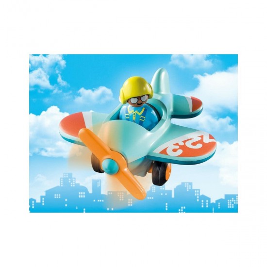 Playmobil 1.2.3 Bay Games Πιλότος με αεροπλανάκι (71159)