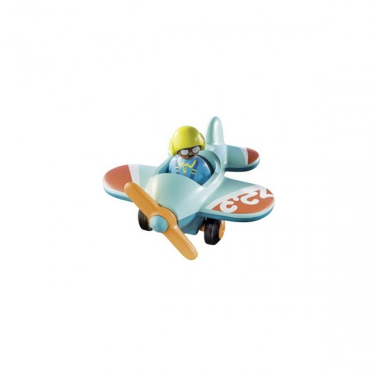 Playmobil 1.2.3 Bay Games Πιλότος με αεροπλανάκι (71159)