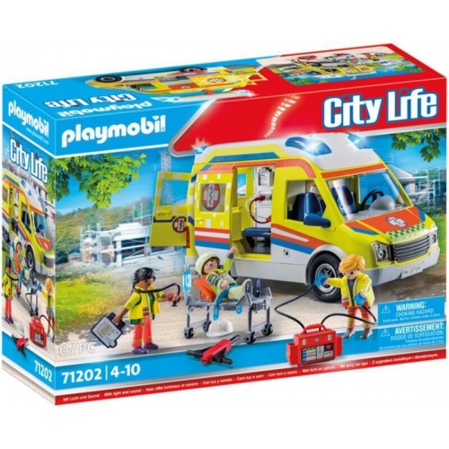Playmobil City Life- Ασθενφόρο με διασώστες (71202)