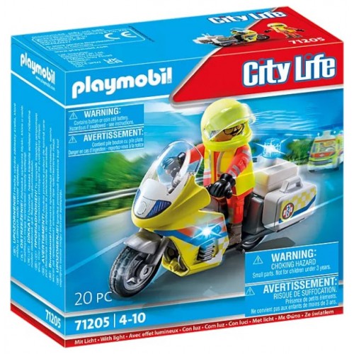Playmobil City Life- Διασώστης με μοτοσικλέτα (71205)
