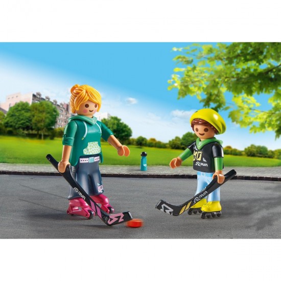 Playmobil Sports & Action- DuoPack Παίκτες Roller Hockey (71209)