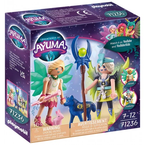 Playmobil Adventures of Ayuma- Crystal και Moon Fairy με μαγικά ζωάκια (71236)