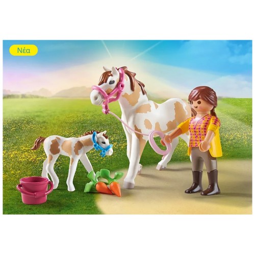Playmobil Country- Αναβάτρια με άλογο και πουλάρι (71243)
