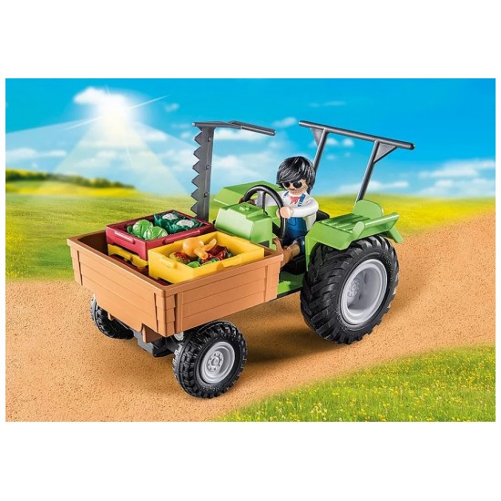 Playmobil Country- Αγροτικό τρακτέρ με καρότσα (71249)