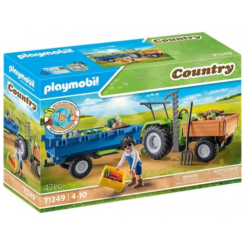Playmobil Country- Αγροτικό τρακτέρ με καρότσα (71249)
