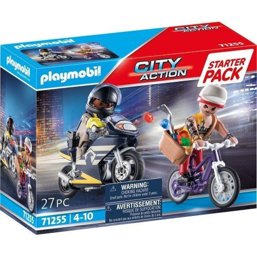 Playmobil City Action- Starter Pack Αστυνομική καταδίωξη ληστή κοσμημάτων (71255)