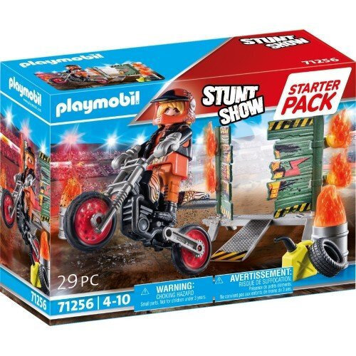 Playmobil Stunt Show- Starter Pack Stunt Show Ακροβατικά με μηχανή motocross (71256)