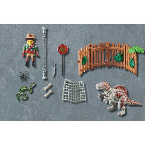 Playmobil Dino Rise- Μωρό Σπινόσαυρος και Λαθροκυνηγός (71625)