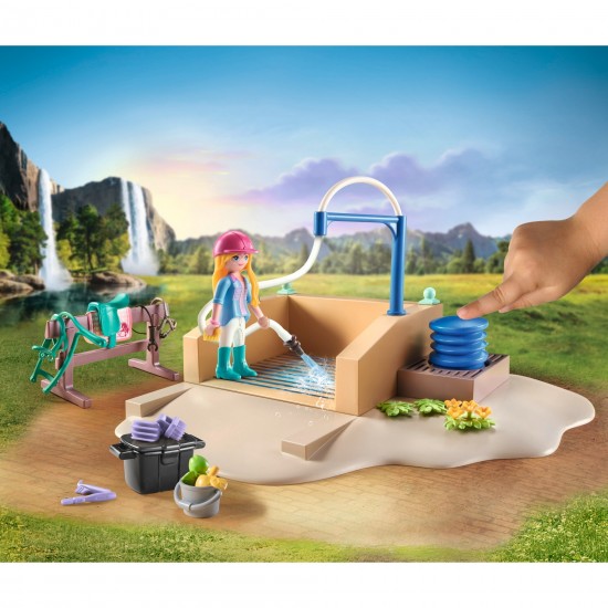 Playmobil Horses of Waterfall Isabella & Lioness με χώρο πλυσίματος (71354)