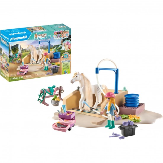 Playmobil Horses of Waterfall Isabella & Lioness με χώρο πλυσίματος (71354)