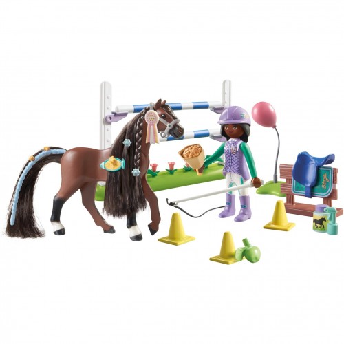 Playmobil Horses of Waterfall Zoe & Blaze μάθημα τουρνουά (71355)