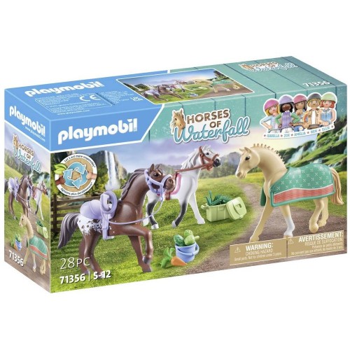 Playmobil Horses Of Waterfall Τρία Άλογα Με Αξεσουάρ (71356)