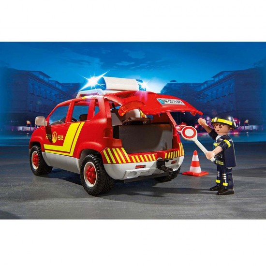 Playmobil City Action Όχημα Αρχιπύραρχου Με Φάρο Και Σειρήνα (71375)