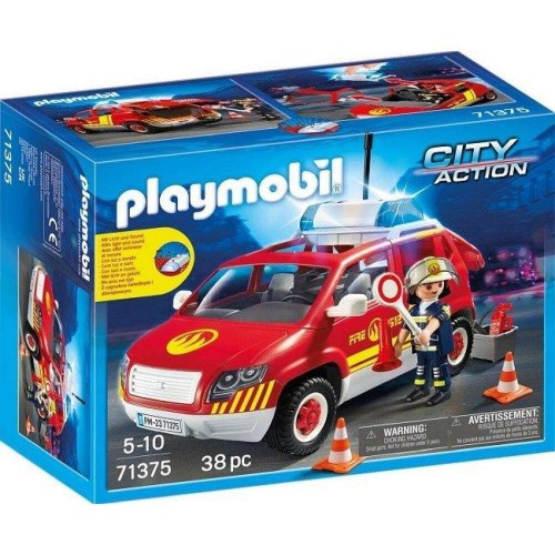 Playmobil City Action Όχημα Αρχιπύραρχου Με Φάρο Και Σειρήνα (71375)