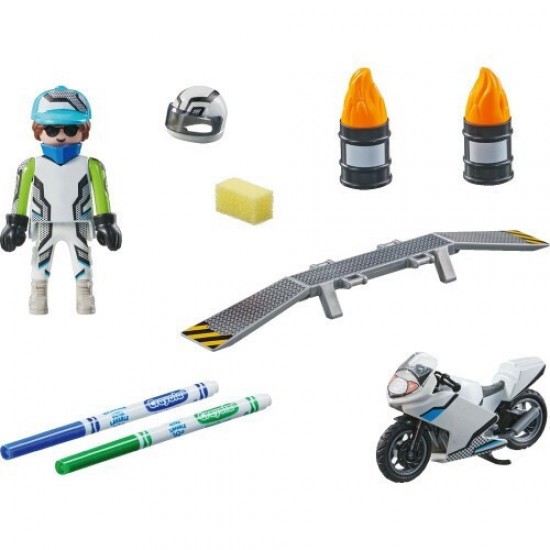 Playmobil Color Μοτοσικλέτα με οδηγό (71377)