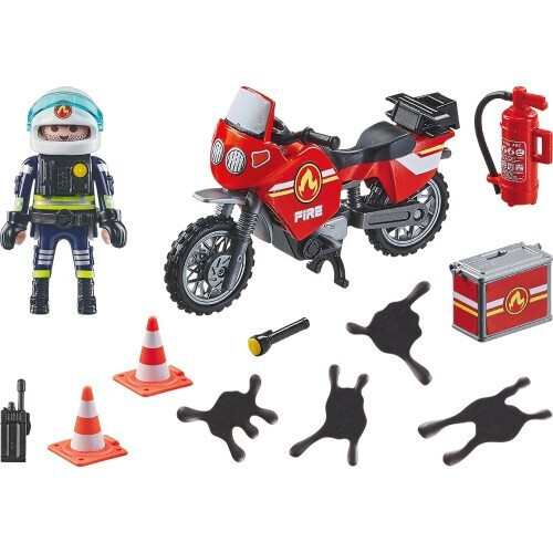 Playmobil City Action Πυροσβέστης Με Μοτοσικλέτα (71466)