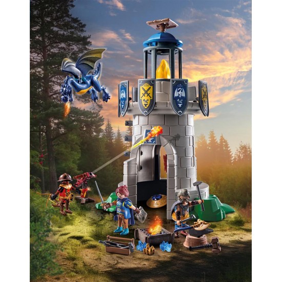 Playmobil Novelmore Πύργος Ιπποτών με δράκο και σιδηρουργό με Λαμπάδα (71483)