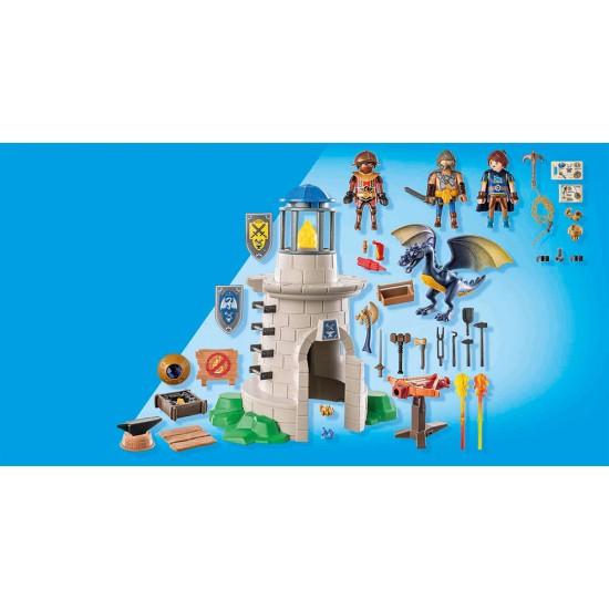 Playmobil Novelmore Πύργος Ιπποτών με δράκο και σιδηρουργό  (71483)