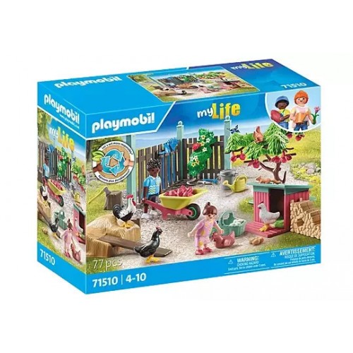 Playmobil City Life Κήπος Εξοχικού Σπιτιού με Κοτέτσι(71510)