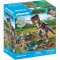 Playmobil Dinos T-Rex και Εξερευνητής Με Μοτοσικλέτα(71524)