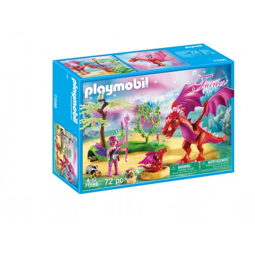 Playmobil Fairies Δρακομαμά Με Το Μικρό Της(71586)
