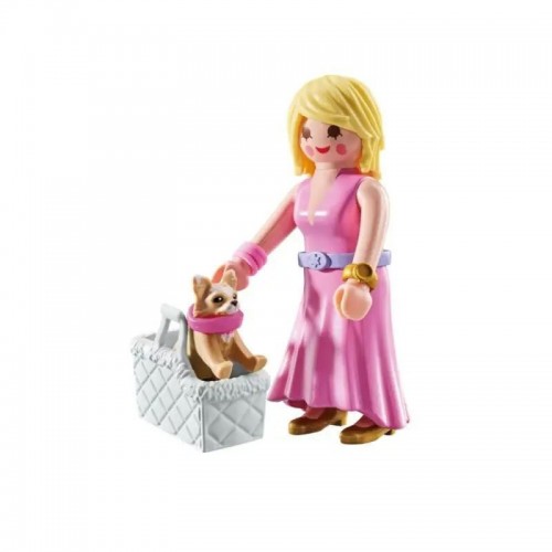 Playmobil My Life Γυναίκα με Τσιουάουα και καλάθι (71737)